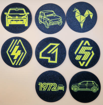 3D printed cup holder accessory for Renault 4 and Renault 5 EV